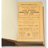 Wisden Cricketers’ Almanack 1931. 68th edition. Original paper wrappers, bound in brown boards, with