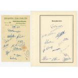 Nottinghamshire C.C.C. 1952-1957. Three autograph sheets for seasons 1952 (12 signatures), 1957 (