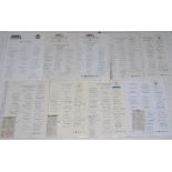 Surrey C.C.C. 1985-2006. Thirty official autograph sheets for seasons 1985, 1988 and 1990-2006