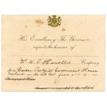 Australian tour of England 1926. Official invitation to W.P. Howell to attend a ‘Garden Party at