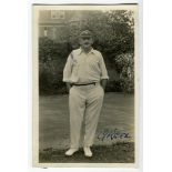 George Rubens Cox. Sussex 1895-1928. Mono real photograph postcard of Cox standing full length