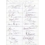 Preston North End F.C. Page titled ‘Sir Tom Finney Golf Classic 2005’ signed by eighteen former