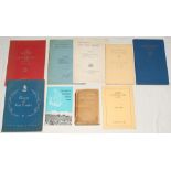 Kent and Sussex cricket histories. Box comprising over thirty hardback titles, booklets and