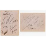 Surrey, County and tour signatures 1930s-1950s. A selection of album pages including two