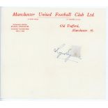 Roger William Byrne. Manchester United & England 1951-1958. ‘Busby Babes’. Good signature in blue