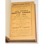 Wisden Cricketers’ Almanack 1919. 56th edition. Original paper wrappers, bound in brown boards, with