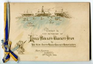 Lord Hawke’s Tour of North America, New Zealand and Australia 1902-03. ‘Dinner to The Members of