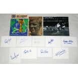 England World Cup 1966 autographs. Nine paper pages individually signed by members of the England