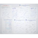 Gloucestershire C.C.C. 1978-1984. Seven official autograph sheets on Club letterhead, all signed