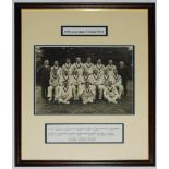 Australian tour to England 1938. Original mono photograph of the Australian touring party seated and