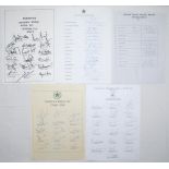 Pakistan unofficial autograph sheets 1992-2006. Five unofficial sheets for Pakistan tours to