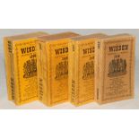 Wisden Cricketers’ Almanack 1946, 1947, 1948 and 1950. Original limp cloth covers. Slight bowing