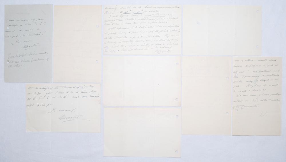 James Lowther, 1st Viscount Ullswater, President of M.C.C. 1923. A collection of nine handwritten - Image 2 of 2