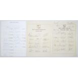 West Indies unofficial tour sheets 1995-2007. Six unofficial autograph sheets for West Indies