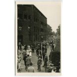 ‘Wimbledon Centre Court’ circa 1937. Original mono real photograph postcard showing the ivy wall