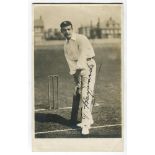 Thomas Walter Hayward. Surrey & England 1893-1914. Sepia real photograph postcard of Hayward wearing