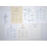 South Africa 1994-2015. Seven official autograph sheets for the South Africa tour to England 1994 (