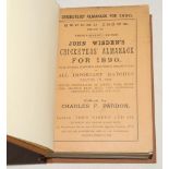 Wisden Cricketers’ Almanack 1890. 27th edition. Second Issue. Original paper wrappers, bound in