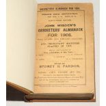 Wisden Cricketers’ Almanack 1906. 43rd edition. Original paper wrappers, bound in brown boards, with