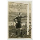 Herbert Edwin Blake. Tottenham Hotspur 1921-1923. Mono real photograph postcard of goalkeeper Blake,