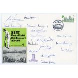 ‘Kent C.C.C. Centenary 1870-1970’. Official commemorative cover with printed insert to celebrate the