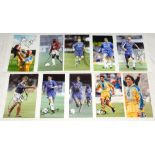 Chelsea F.C. c.2000. Ten original colour press photographs of Chelsea players in match action.