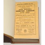 Wisden Cricketers’ Almanack 1932. 69th edition. Original paper wrappers, bound in brown boards, with