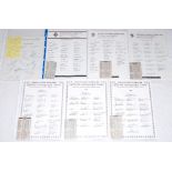 Somerset C.C.C. 1988-2005. Sixteen official autograph sheets for seasons 1988 and 1991-2005 with