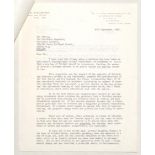 Jeffrey Baxter Stollmeyer. Trinidad & West Indies 1938-1957. Interesting two page letter from