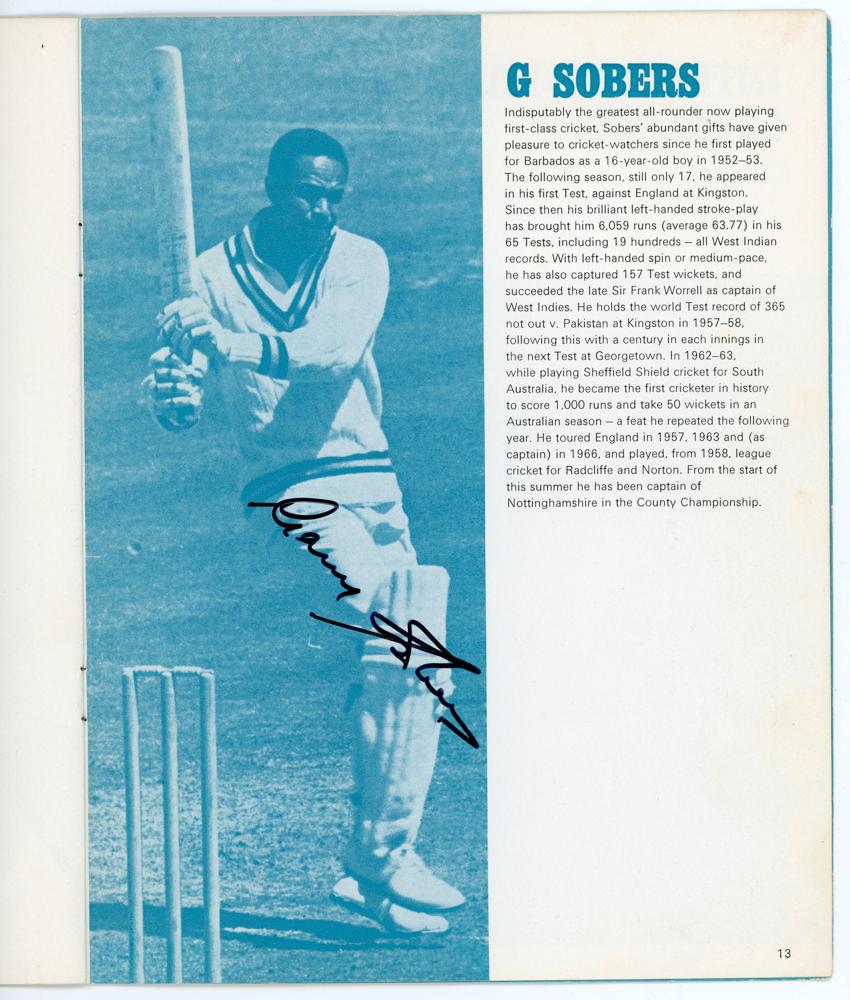 Signed Rothmans cricket brochures 1968. ‘The Rothmans M.C.C. Cricket Almanack, England v Australia - Image 4 of 4