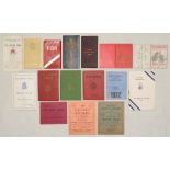 County, schools and Club fixture and/ or membership cards 1894-1972. A selection of fixture/