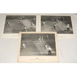 The Ashes. Australia v England 1958/59. Six large original mono press photographs of action from the