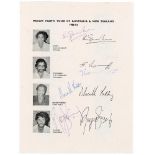 India tour to Australia & New Zealand 1980/81. Four page printed autograph sheet with mono images