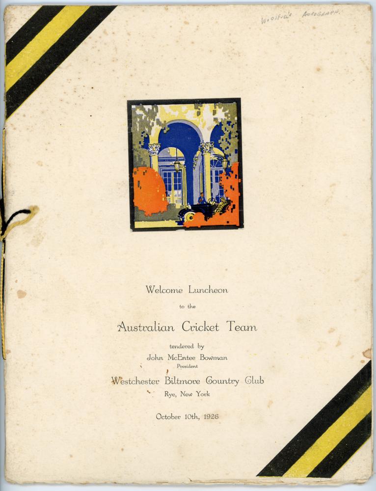 Australian tour of England 1926. ‘Welcome Luncheon to the Australian Cricket Team’. Large and very