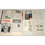 Cricket scrapbook albums 1960-1987. A collection of seven scrapbook albums comprising a