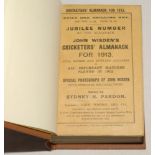 Wisden Cricketers’ Almanack 1913. 50th (Jubilee) edition. Original paper wrappers, bound in brown
