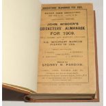 Wisden Cricketers’ Almanack 1909. 46th edition. Original paper wrappers, bound in brown boards, with