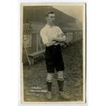 Joseph Walton. Tottenham Hotspur 1908. Early mono real photograph postcard of Walton, full length in