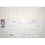 South Africa Test cricketers 1940s-2010s. Thirty four modern signatures (one earlier), the