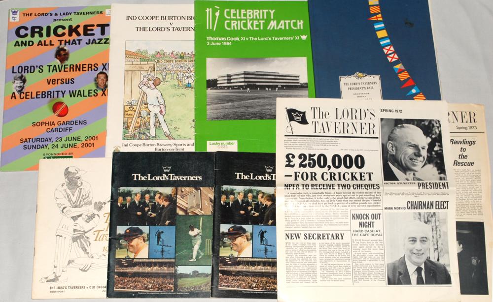 Lord’s Taverners 1954-2001. A good selection of over thirty brochures, programmes, menus, - Image 2 of 3