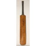 The Ashes. M.C.C. tour to Australia 1924/25. A full size Paget’s ‘County Match’ bat fully signed