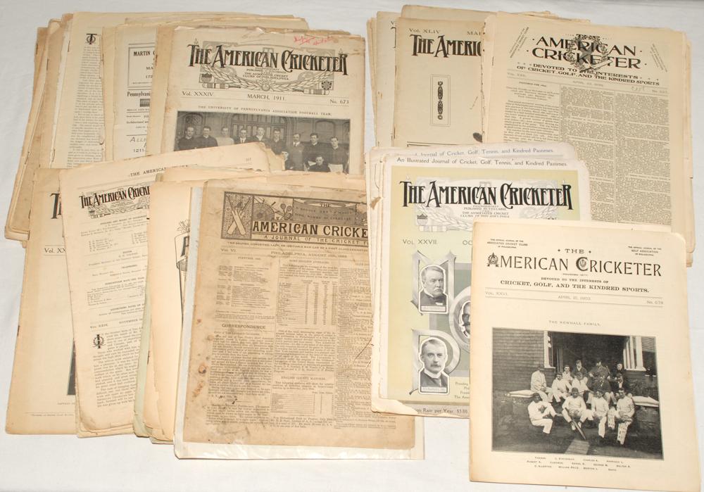 ‘American Cricketer. A Journal of the Cricket Field’ 1883-1920. A good selection of over sixty