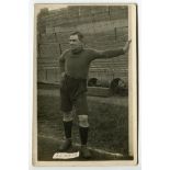 Alexander Campbell Hunter. Tottenham Hotspur 1920-1922. Mono real photograph postcard of