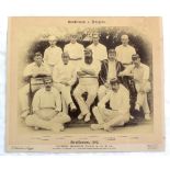 ‘Gentlemen 1894’. Early original sepia photograph of the Gentlemen team who played the Players at