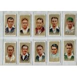 John Player ‘Cricketers’ 1934. Full set of fifty plain back cigarette cards. Thirteen of the cards