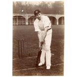 Frank Laver. Victoria & Australia 1891-1912. Original sepia photograph of Australian batsman Frank
