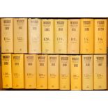 Wisden Cricketers’ Almanack 1979 to 1995. Original hardback editions with dustwrapper. Odd faults to