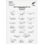 Pakistan tour to Australia & New Zealand 1995. Official New Zealand Cricket autograph sheet with