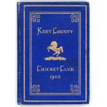 Kent County Cricket Club Annual 1902. Hardback ‘blue book’. Original decorative boards. Gilt