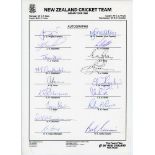 New Zealand tours to India 1988 & Pakistan 1990. Two official autograph sheets, each with printed